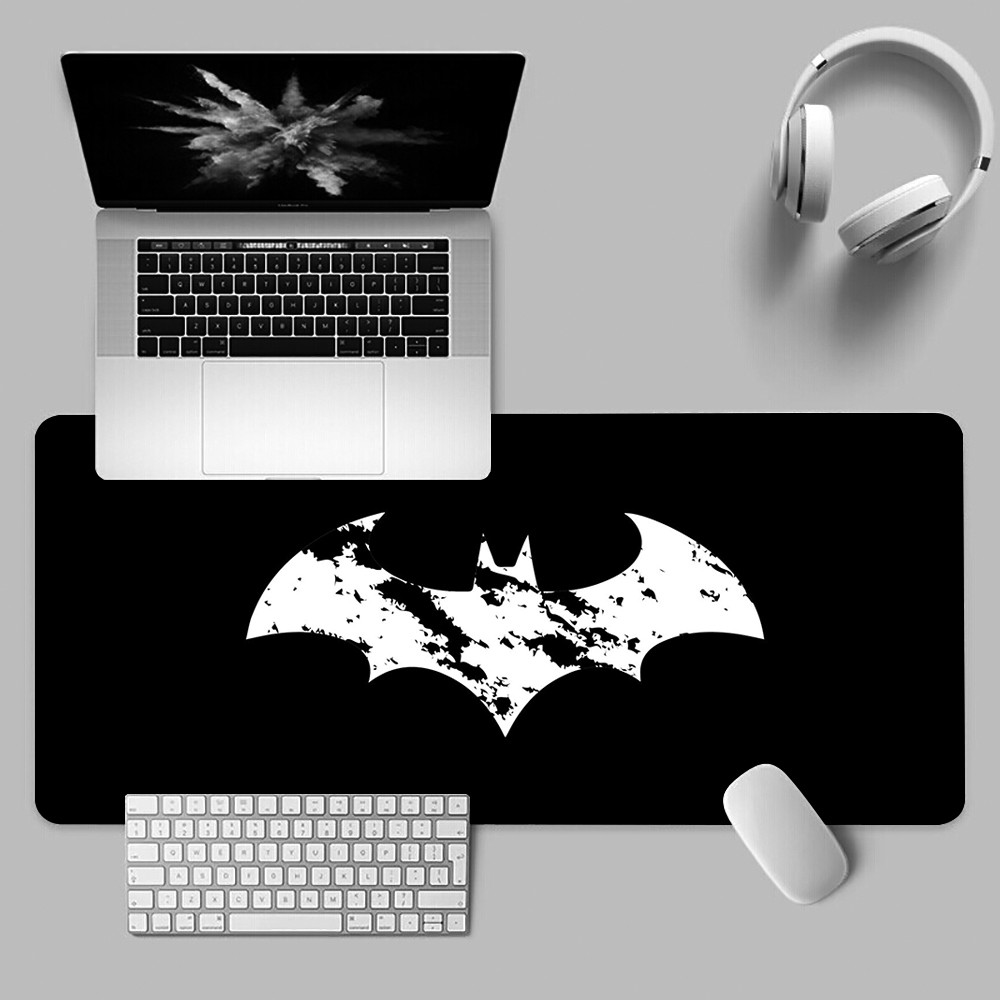 Batman Hero Logo Mousepad HD In Máy Tính Game Thủ Khóa Cạnh Chống Trơn Trượt Miếng Lót Chuột XXL 90x40cm Bàn Phím PC Để Bàn Pad