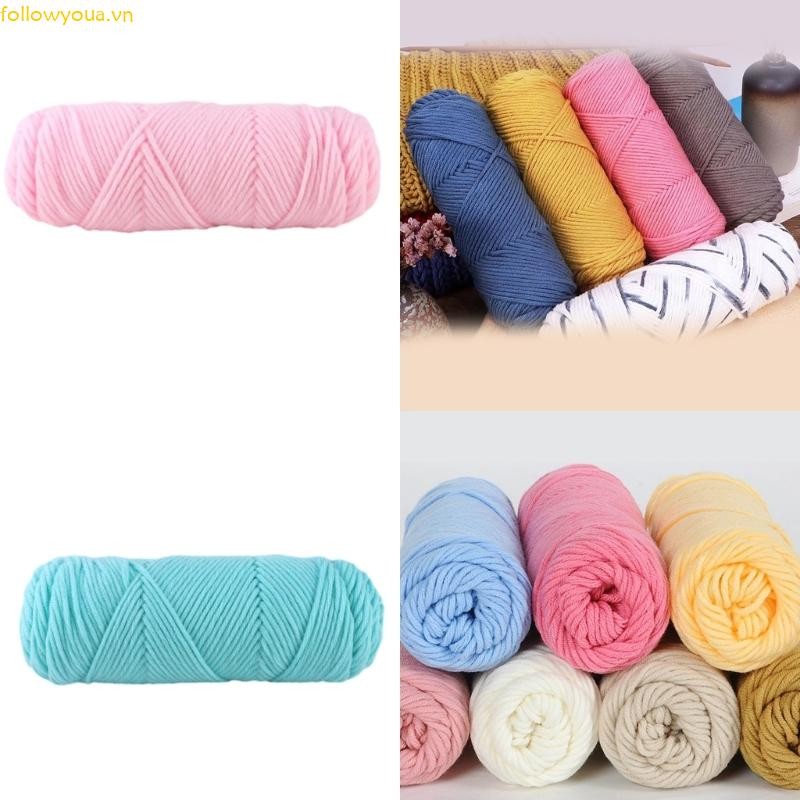 Fol Mulitcolor Mềm Mại Thoải Mái Sữa Cotton Móc Đan DIY Tay Đan Sợi Sữa Cotton Sợi Nhiều Màu Sắc Sữa Cotton