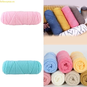 Fol Mulitcolor Mềm Mại Thoải Mái Sữa Cotton Móc Đan DIY Tay Đan Sợi Sữa Cotton Sợi Nhiều Màu Sắc Sữa Cotton