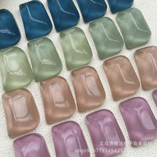 Hình Học Không Đều Hình Chữ Nhật Nước Ripple Nhựa Nửa Viên Miếng Dán diy Handmade Bông Tai Trang Sức Bán Buôn