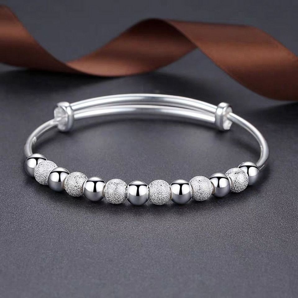 Bạc 925 Cao Cấp Hạt Vòng Tay Lắc Tay Dễ Thương Cho Nữ Trang Sức Dự Tiệc Thời Trang Có Thể Điều Chỉnh