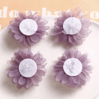 Phụ kiện tóc DIY cánh hoa tím nhạt dệt tay thời trang thanh lịch, phụ kiện quần áo, phụ kiện nữ bán buôn