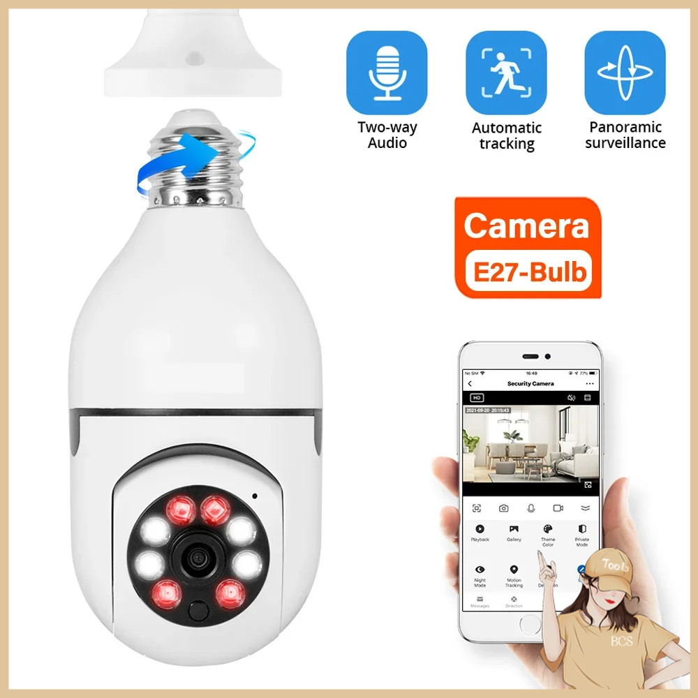 BCS Camera Wifi LED Đuôi Bóng Đèn Xoay 360 Độ 5.0Mps - 1080P-camera ...