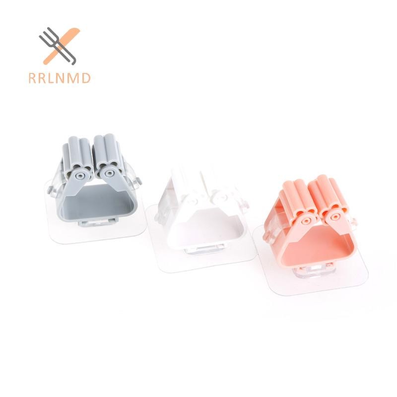 Rrlnmd Treo Tường Cây Lau Nhà Giá Đỡ Bàn Chải Chổi Móc Treo Ô Kẹp Phòng Tắm Giá Để Đồ MỚI