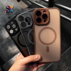Ốp điện thoại từ tính mờ DESERT TITANIUM Tương thích cho iPhone 11 12 13 14 15 16 16pro 16 Pro Max 16 Plus Vỏ bảo vệ điện thoại di động mặt sau cứng Vỏ viền mềm