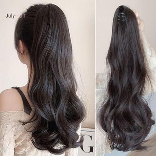 Julyhot 35 / 40 / 45 / 60cm Nữ Tổng Hợp Dài Tóc Giả Xoăn Móng Vuốt Kẹp Sống Động Như Thật Trên Đuôi Ngựa Phần Mở Rộng Tóc Để Tăng Dụng Cụ Tạo Kiểu Lớndeals