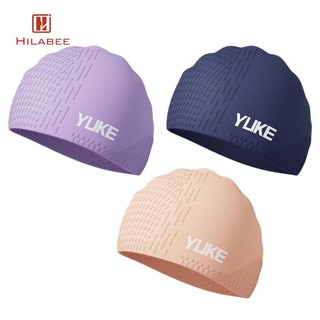 Mũ bơi HILABEE dành cho nữ Mũ bơi nữ Đồ dùng Phụ kiện chống nước mềm Mũ tắm cho người đam mê ngắn Quà tặng du lịch