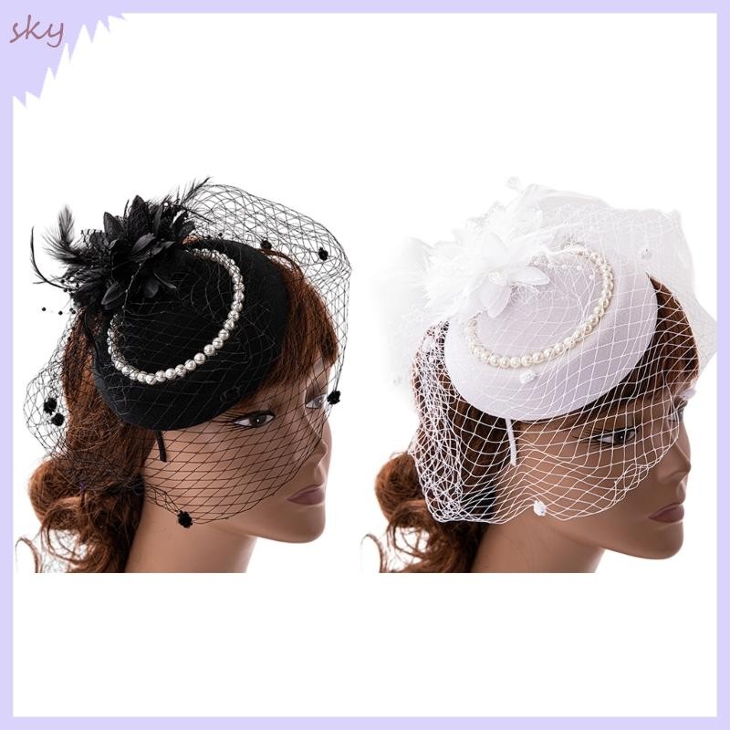 Bầu Trời Hoa Fascininator Derby Hat Nữ Pillbox
