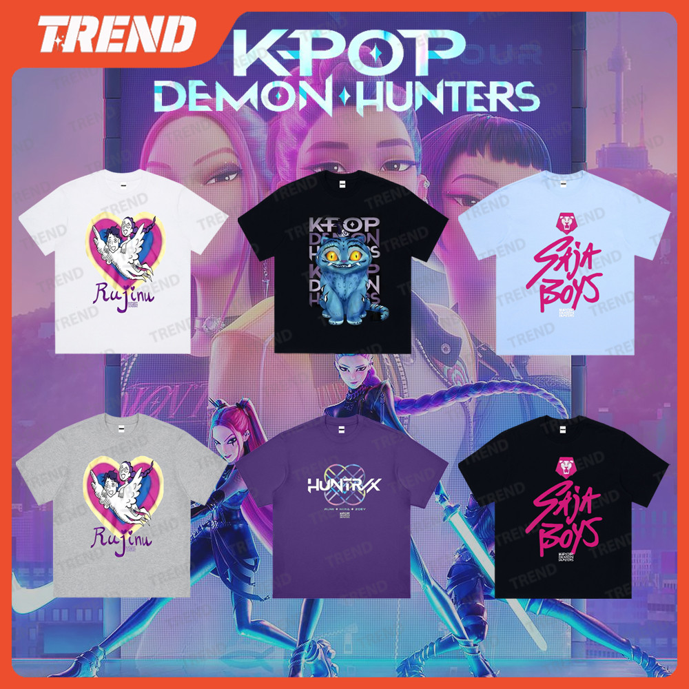 KPop Demon Hunters Merch Cotton Áo Thun Plus Size Unisex 2025 Thời ...