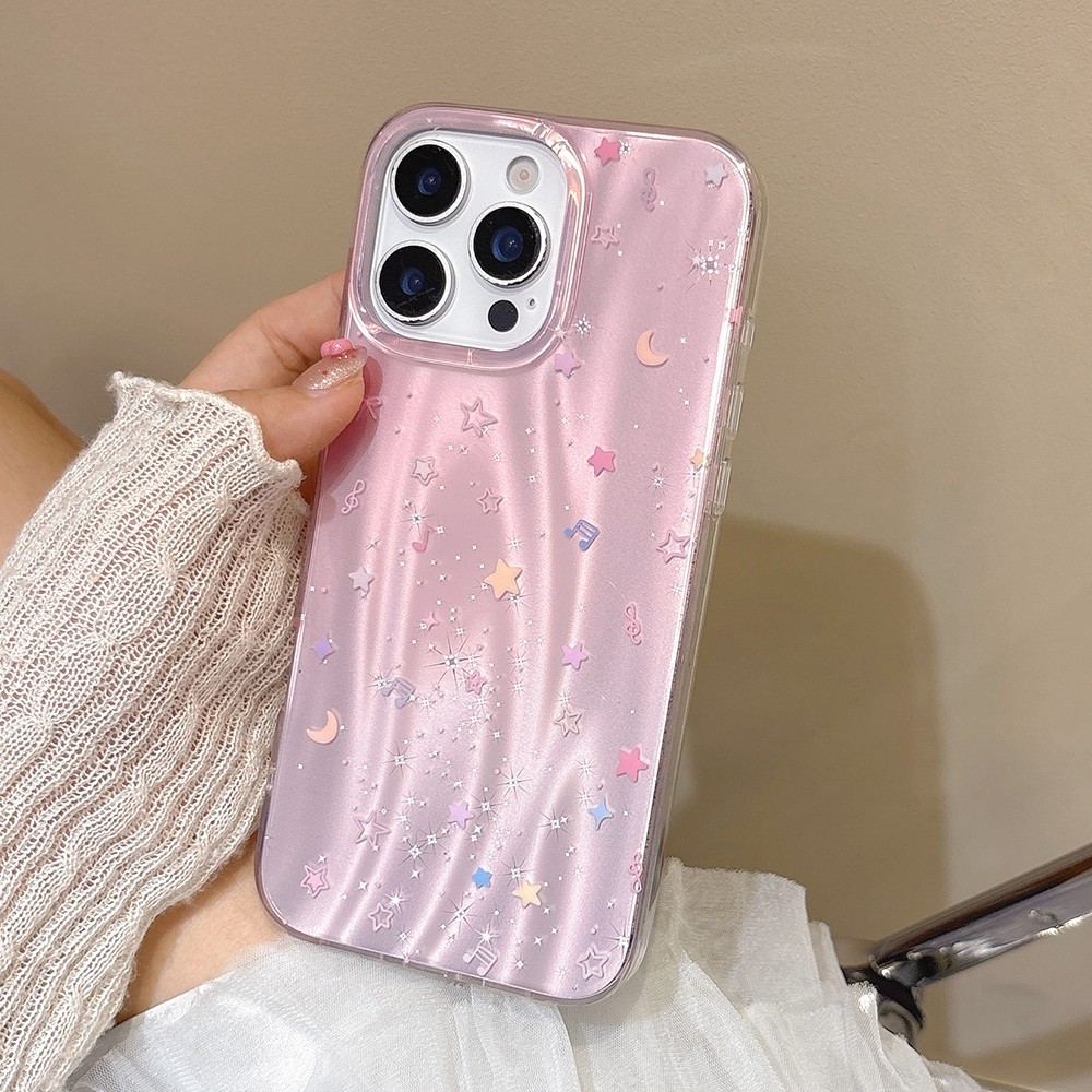 Ốp Điện Thoại Màu Hồng Ngôi Sao Cho iPhone 17 Pro Max iPhone 17 Air 16 Plus 15 14 13 12 11 Vỏ Bảo Vệ Chống Sốc