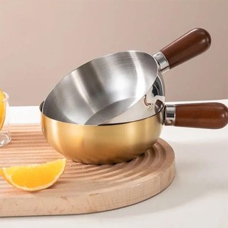Nồi Thực Phẩm Bổ Sung JKDESIGN, Nồi Nhỏ Bạc Inox 304, Bát Tay Cầm Có Thể Tháo Rời Đơn Giản Tròn 0 Lớp Phủ Trộn Bát Đa Năng