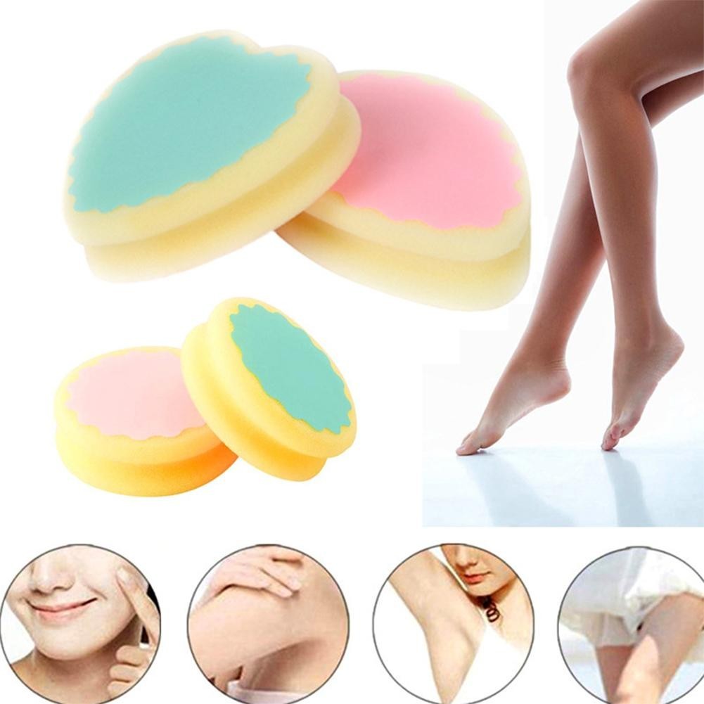 LEARNEVER Giọt Nước Tẩy Lông Miếng Bọt Biển Hình Trái Tim Làm Đẹp Xốp Tẩy Lông Tròn Loại Bỏ Tóc E4m9