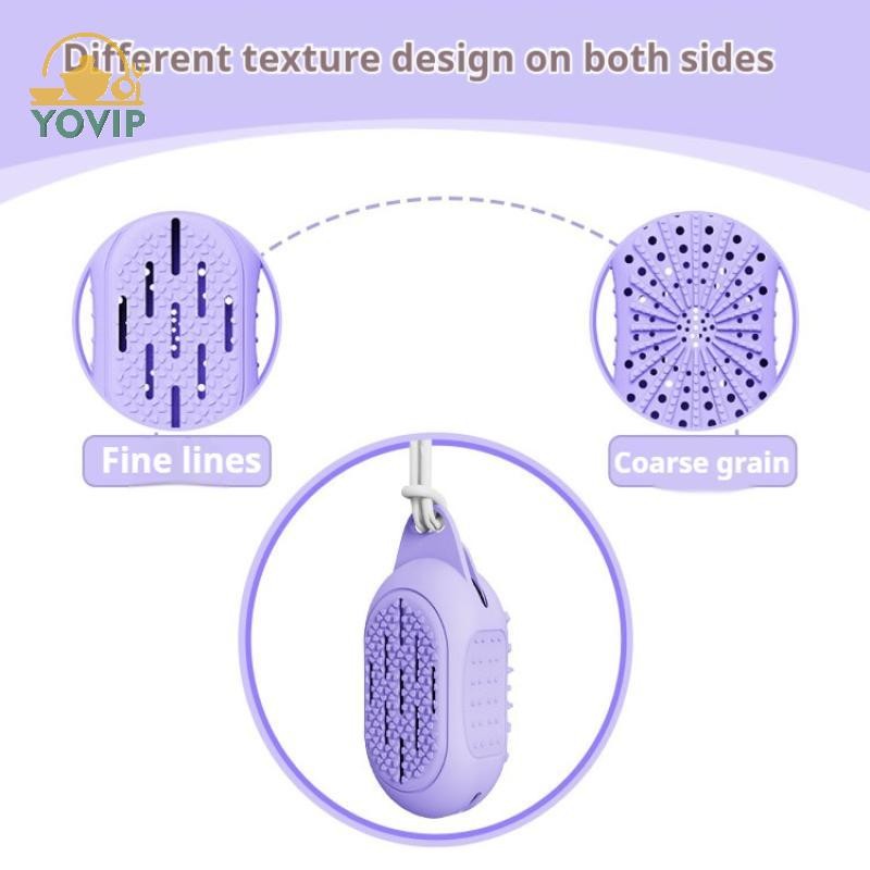 Túi đựng xà phòng silicon YOVIP Túi tiết kiệm có dây để tẩy tế bào chết Tắm chà sàn Massage tắm Thiết kế kết cấu hai mặt Giặt tắm VN