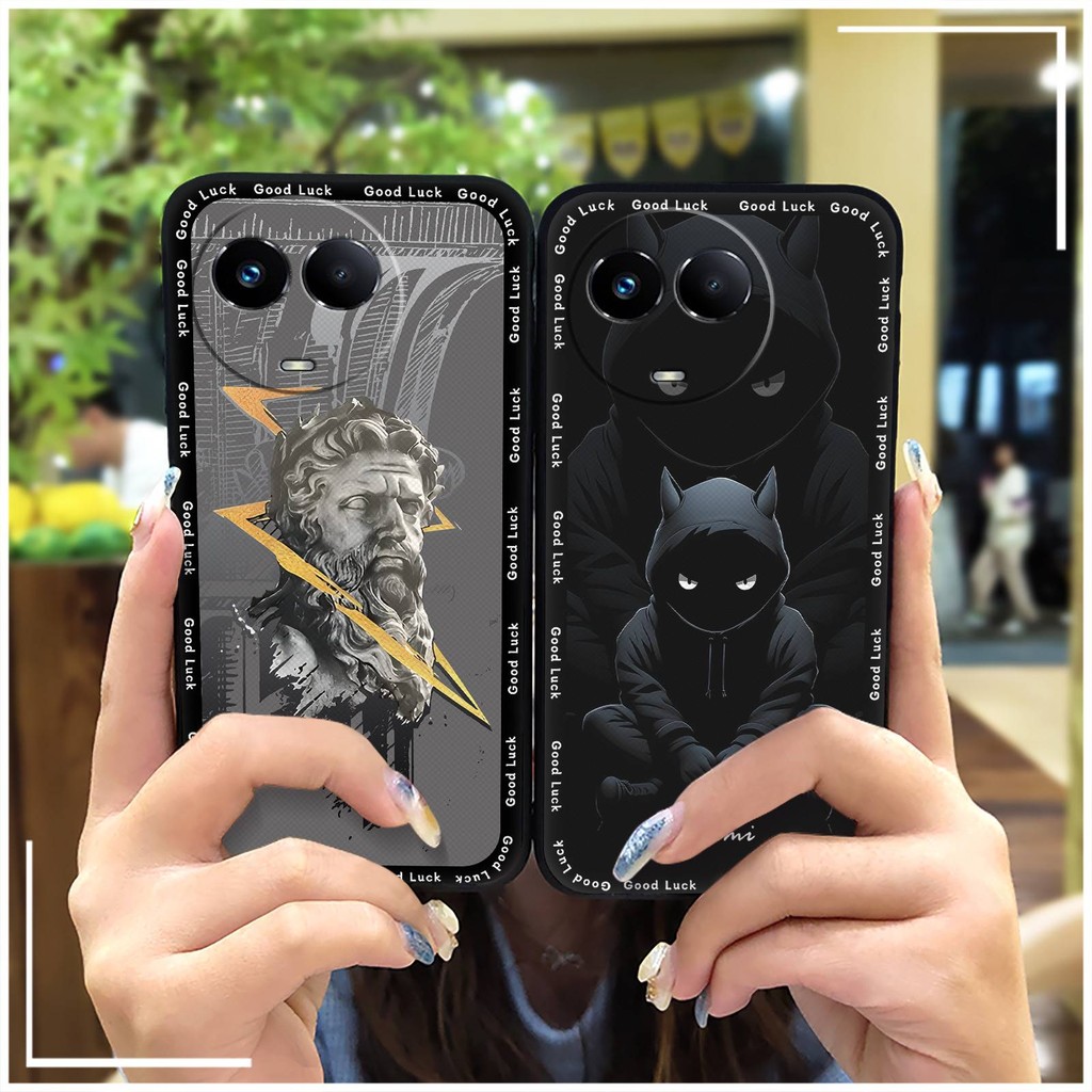 Hoạt Hình Thiết Kế Thời Trang Ốp lưng Realme V50 / V50S / C67 5G Ốp lưng Bọc Toàn Bộ Dễ Thương Chống Bụi Bẩn Bảo Vệ Chống Va Đập Silicone TPU Chống Sốc Chống Thấm Nước Chống Bụi