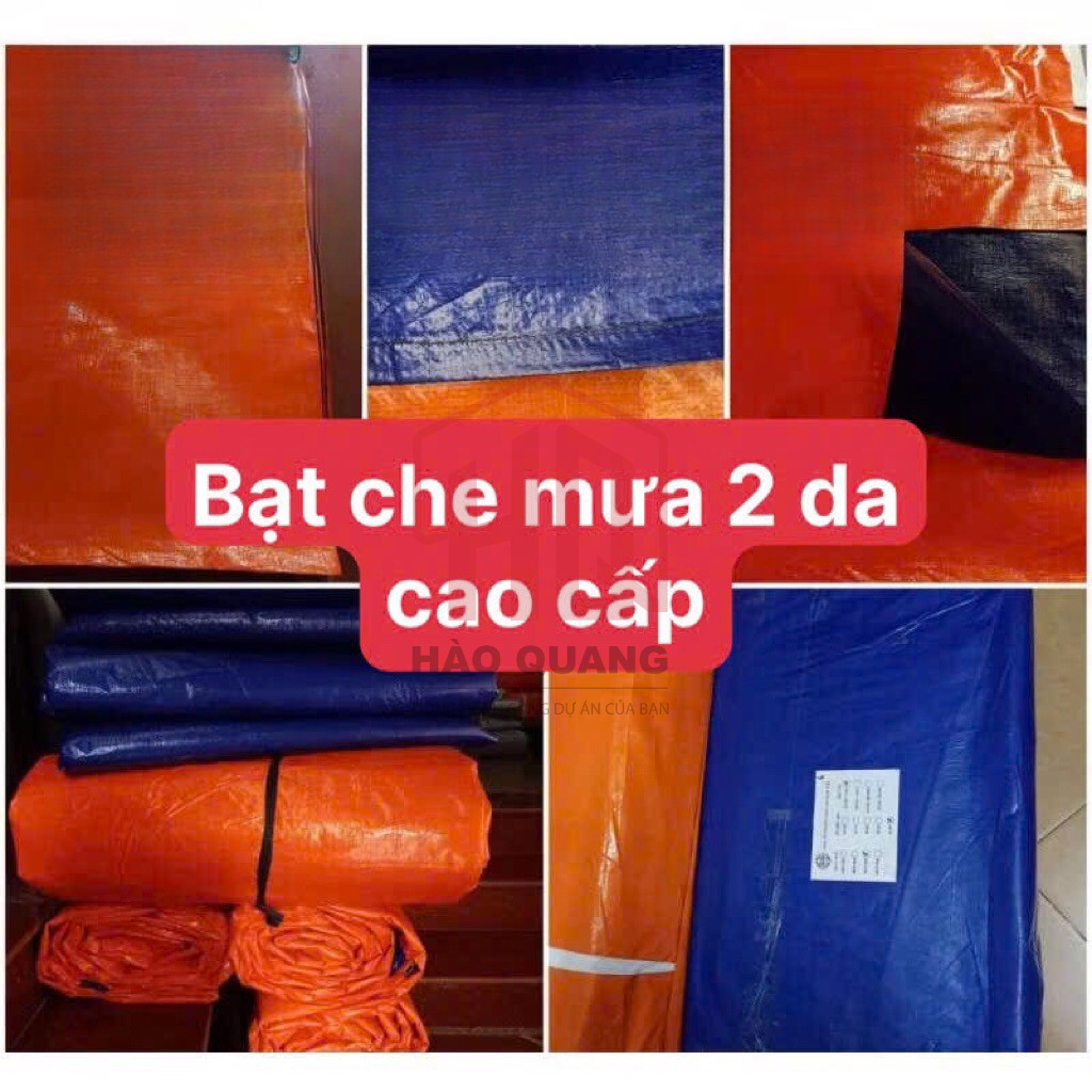 [2 Mét Tới] Bạt 2 Da/Bạt Sọc Che Mưa Nắng Cao Cấp – Bạt Dày Dặn Chống Thấm, Bền Đẹp Ngoài Trời
