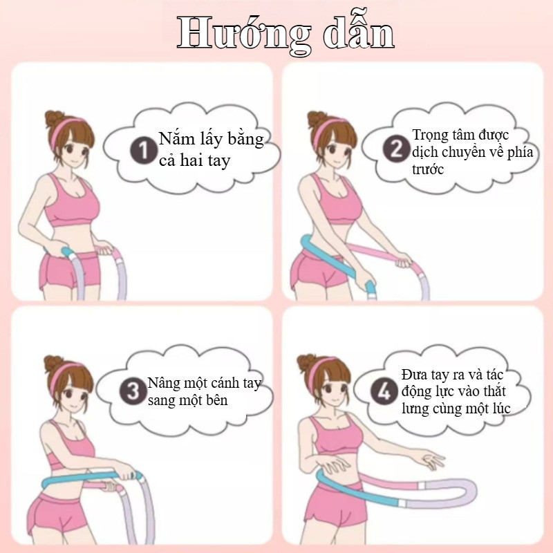 Vòng Lắc Eo Lò Xo Mềm Giảm Mỡ Bụng, Chất Liệu PVC An Toàn, Thiết Kế Thân Thiện Với Eo, Chống Xoắn