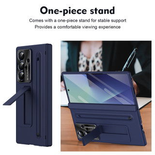 Có Chân Đế Bút Cảm Ứng Gấp Ốp Lưng Điện Thoại Samsung Galaxy Z Fold 7 6 ZFold7 Fold6 5G 360 Vỏ Bản Lề Bảo Vệ Toàn Diện