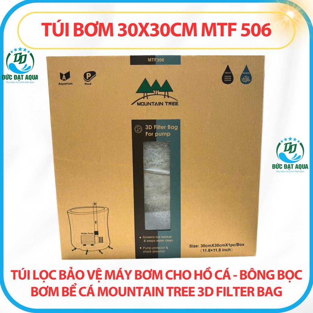 Túi lọc máy bơm cho hồ cá -Bông lọc bể cá MOUNTAIN TREE 3D FILTER BAG MTF306 2