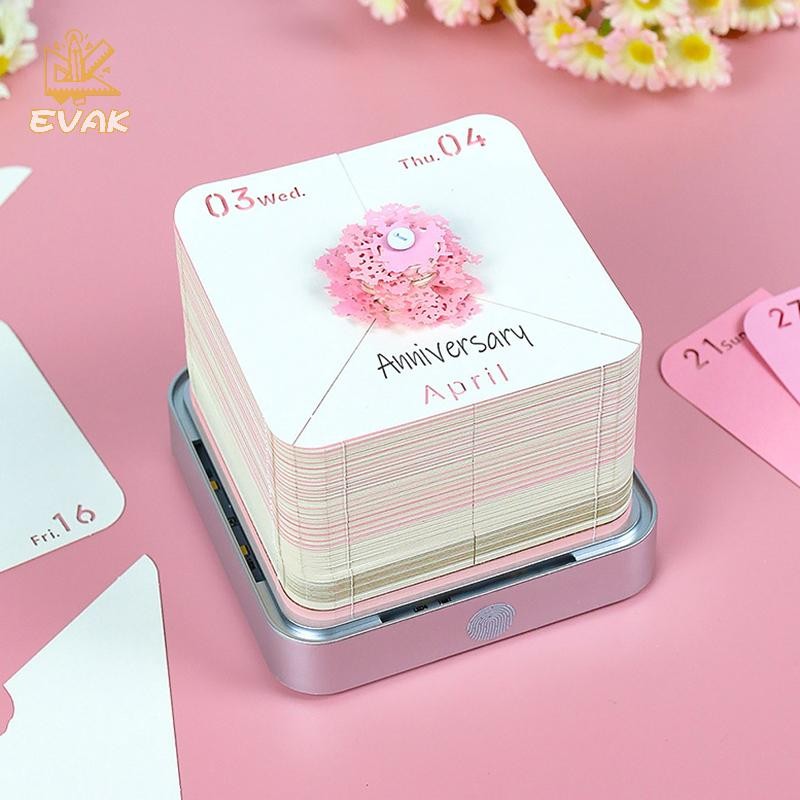 Alittlesetrtu Lịch Thời Gian 2026 Lịch Để Bàn Có Đèn LED Lịch 3D Xé Khắc Giấy Nghệ Thuật Pad Notepad Quà Tặng Giáng Sinh Trang Trí Máy Tính Để Bàn VN