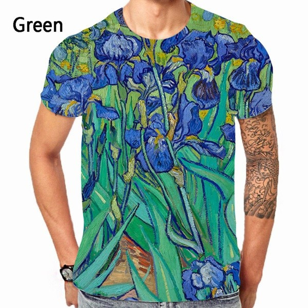 Áo thun in 3D hình Vincent van Gogh phù hợp mùa hè, thoải mái mặc mỗi ngày