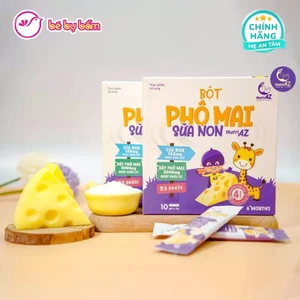 🧀 Bột Phô Mai Sữa Non Cho Bé Ăn Dặm NutriAZ, Mămmy Chính Hãng, Sữa Non Nhập Khẩu, Cho Trẻ Từ 6 Tháng