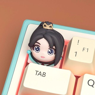 FREESI Hình dễ thương Keycap, VALORANT Jett Sage Fade Clove Bàn phím cơ Keycap, Phim hoạt hình Exquist FPS Resin Stereo Keycap