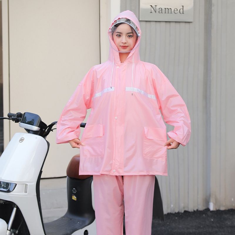 Phong cách đa dạng Bộ Quần Áo Mưa Dáng Dài nam nữ Bảo Vệ Toàn Thân Và Bão, Phản Quang An Toàn Hơn Chất Liệu Dai Và Siêu Chống Nước