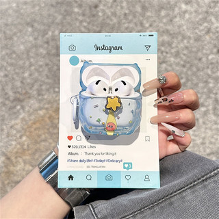 Xoay Ngôi Sao Xanh Người Cho AirPods 1 / 2 3 Pro Pro2 pro3 Airpod4 Bộ Tai Nghe Bluetooth Không Dây Vỏ Bảo Vệ AirPods Pro i3 i4 pro3 Vỏ Bảo Vệ Tai Nghe