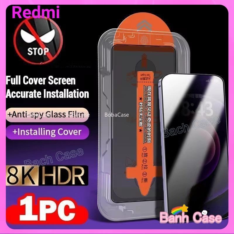 Redmi Kính cường lực tự dán chống nhìn trộm XIAOMI POCO MC65 C40 5 10 11 Note 8 12T Y3 R17 Pro Max Lite Power A3X K60 F9