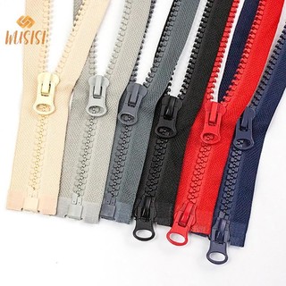 [WUSISI] Dây kéo bằng nhựa Thanh trượt đơn / đôi có khóa kéo Áo khoác hai chiều có khóa kéo dài Túi tự làm Phụ kiện may mặc MỚI
