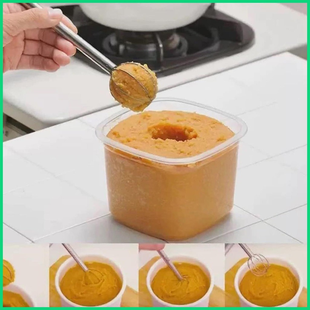 Máy khuấy Miso Thép không gỉ Hai đầu Miso Dán khuấy Máy xay sinh tố cấp thực phẩm Nhật Bản Máy đánh trứng cho máy đánh trứng jiwvn
