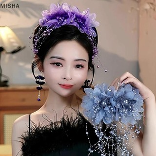 Misa Thời Trang Đa Năng Hoa Sequin sel Kẹp Dành Cho Nữ Cô Gái Retro Vuốt Tóc Hoa Thanh Lịch Phụ Kiện Tóc Quà Tặng