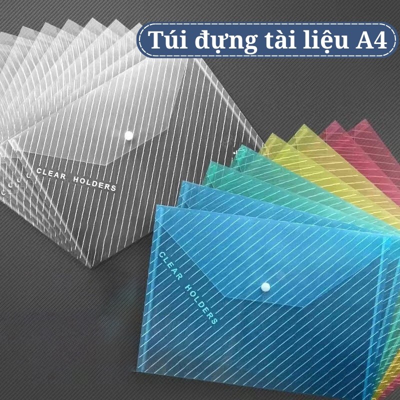 Túi Đựng Tài Liệu Trong Suốt - Túi Clear Bag Đa Năng, Tiện Lợi Tìm Kiếm Dễ Dàng, Sắp Xếp Hồ Sơ Gọn Gàng