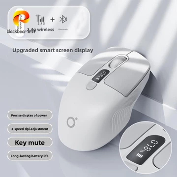 Chuột Bluetooth không dây BLACKBEAR LIMIT, Màn hình im lặng Màn hình hiển thị Chuột không dây cho máy tính xách tay, Chuột không dây quang học 1600dpi Chuột công thái học có thể sạc lại độ chính xác c