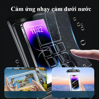 Túi điện thoại chống nước IPX8 cao cấp, chống nước sâu, cảm ứng cực nhạy, tự bịt kín