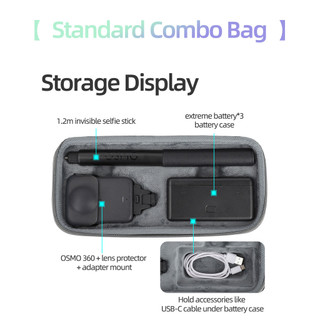 Dành cho túi đựng DJI OSMO 360, bộ camera toàn cảnh mở rộng máy đơn, hộp bảo vệ, phụ kiện máy ảnh