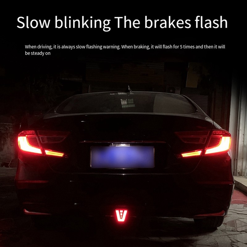 Đèn LED F1 V Phong Cách Phanh Đa Năng Ô Tô Phía Sau Lái Xe Sương Mù Phi Công Đèn Hậu Hậu Thứ Ba Phanh Cho Xe SUV JDM BBA