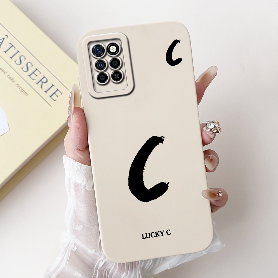 Infinix Note 10Pro X695 X695D Ốp lưng Infinix Note 10 Pro Chữ thời trang đơn giản Thiết kế họa tiết A-Z Ốp lưng chống sốc bằng silicon