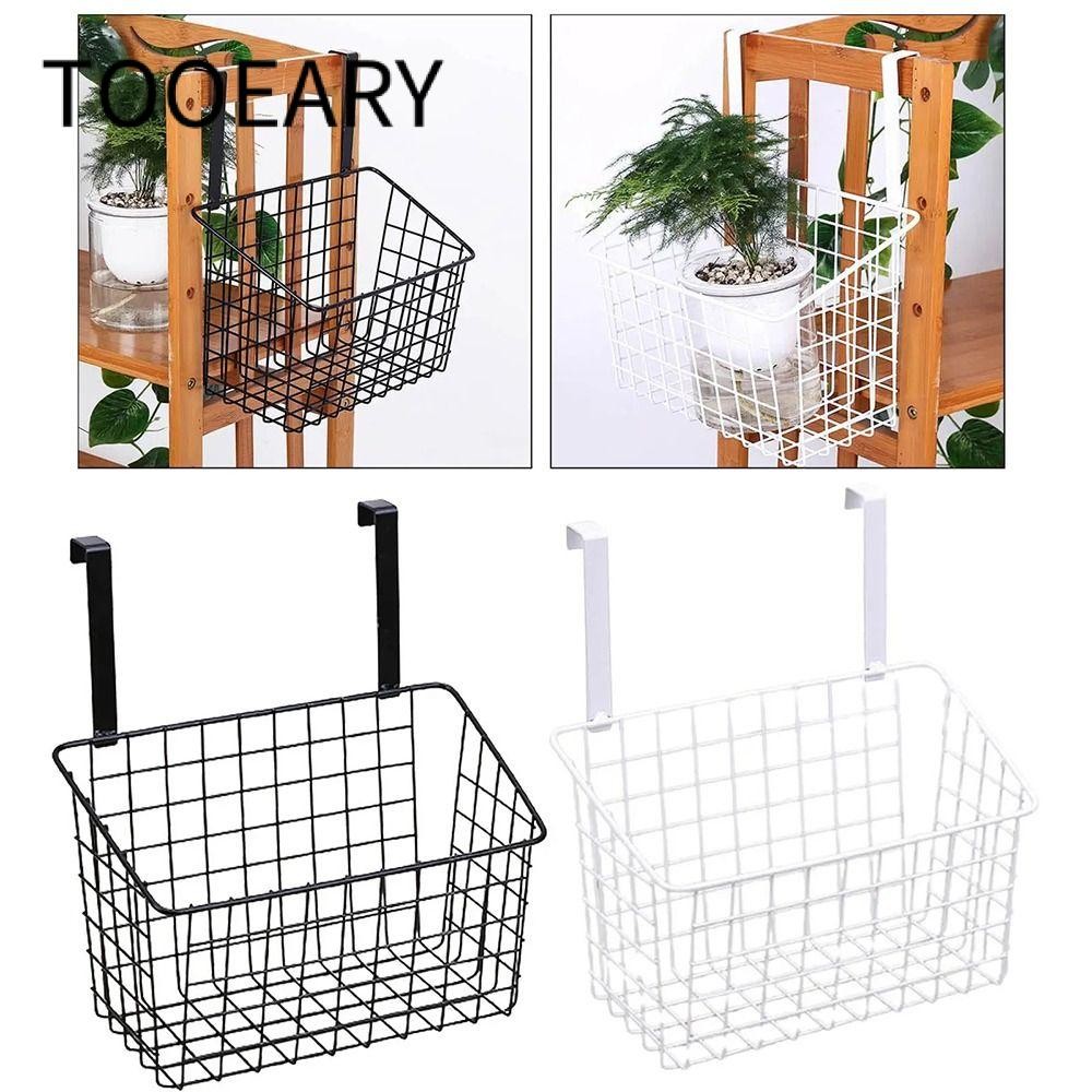 CÔNG CỤ 1 Cái Giỏ Treo Sau Cửa, Giỏ Treo Sắt Trắng Đen, Lưới Bền Có Móc ...