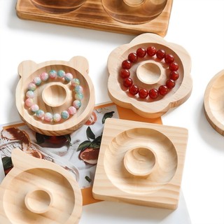 Khay Gỗ 10x10cm Dùng Làm Chiếu Trúc Đựng Hạt, Vòng Tay, Vòng Cổ DIY