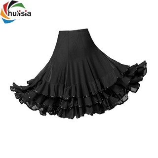 chulisia Phòng khiêu vũ Waltz Dance Swing Váy tập luyện hiện đại Trang phục màu đỏ