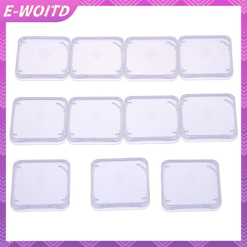 E-woitd 10 Chiếc Hộp Đựng Thẻ Nhớ Hộp Bảo Vệ Cho SD SDHC MMC XD CF Thẻ HNVN