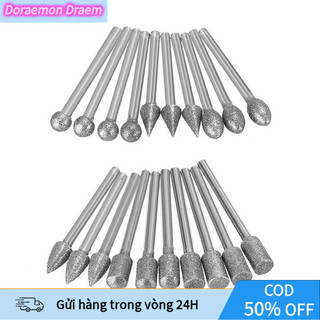 【COD】Mũi Mài Kim Cương Cốt 3mm – 20 Chiếc Mài Dũa Tinh Xảo Cho Gỗ, Đá, Thủy Tinh
