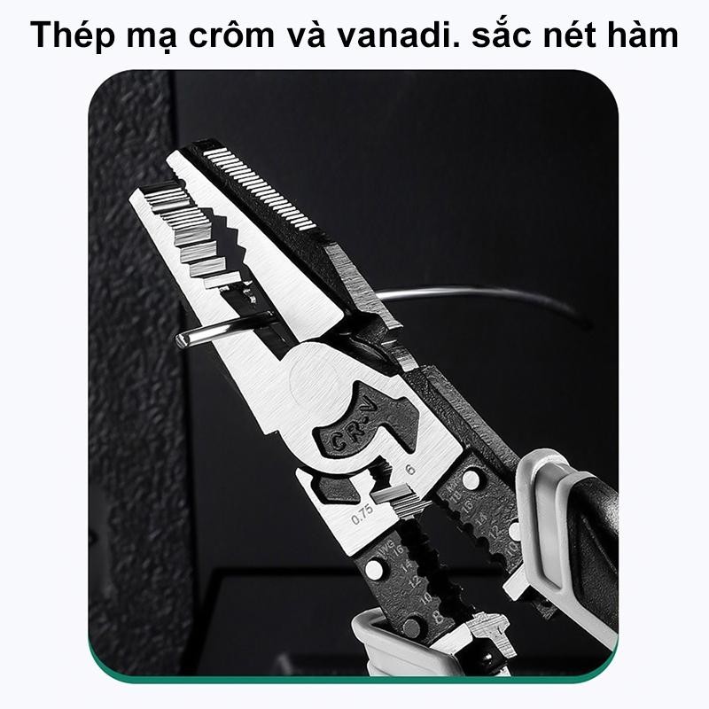 [ LOẠI 1 ] Kìm Cắt Sắt Siêu Khỏe Cắt Đứt Mọi Loại Thép, Ổ Khóa, Dây Xích, Cáp Điện, Kìm Nhọn Đa NăngP HT-128