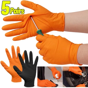 5 Đôi Găng Tay Tái Sử Dụng Công Nghiệp Găng Tay Cao Su Hạng Nặng Găng Tay Cơ Khí Cực Dày Găng Tay Nhà Vườn Chống Trơn Trượt Găng Tay Làm Việc An Toàn chống trượt chống thấm chắc chắn