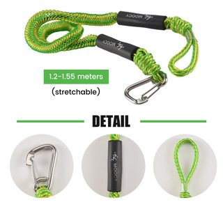 2 Gói Dây Neo Thuyền Bungee Có Móc, Phụ Kiện Cho Thuyền, Phao, Phản Lực, Trượt Tuyết, WaveRunner, Kayak