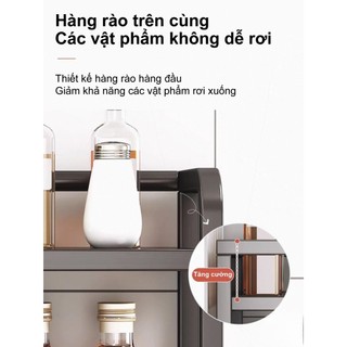 BMZAR Kệ đựng gia vị nhà bếp Bền và rẻ Kệ Gia Vị 100% thép cacbon Kệ đa năng đựng gia vị 2/3 tầng