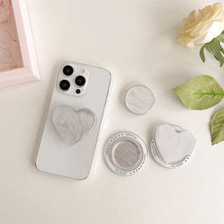 Sợi Lông Vũ Gương Tròn Giá Đỡ Điện Thoại Từ Tính Cho Magsafe Case Và IPhone 15 14 13 12 Pro Max 14 Plus Có Thể Gập Lại Pop Ring Grip Co Giãn Để Bàn Màu