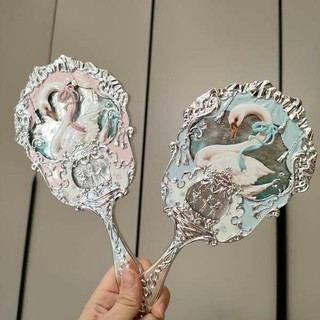 🔥 Độc Đáo Trang Trí Kawaii 🔥 gương nữ giới có hàng sẵn gương trang điểm cầm tay ins Đơn giản Bé nhỏ Di động và ☂Gương trang điểm Flower Know Màu hồng✴