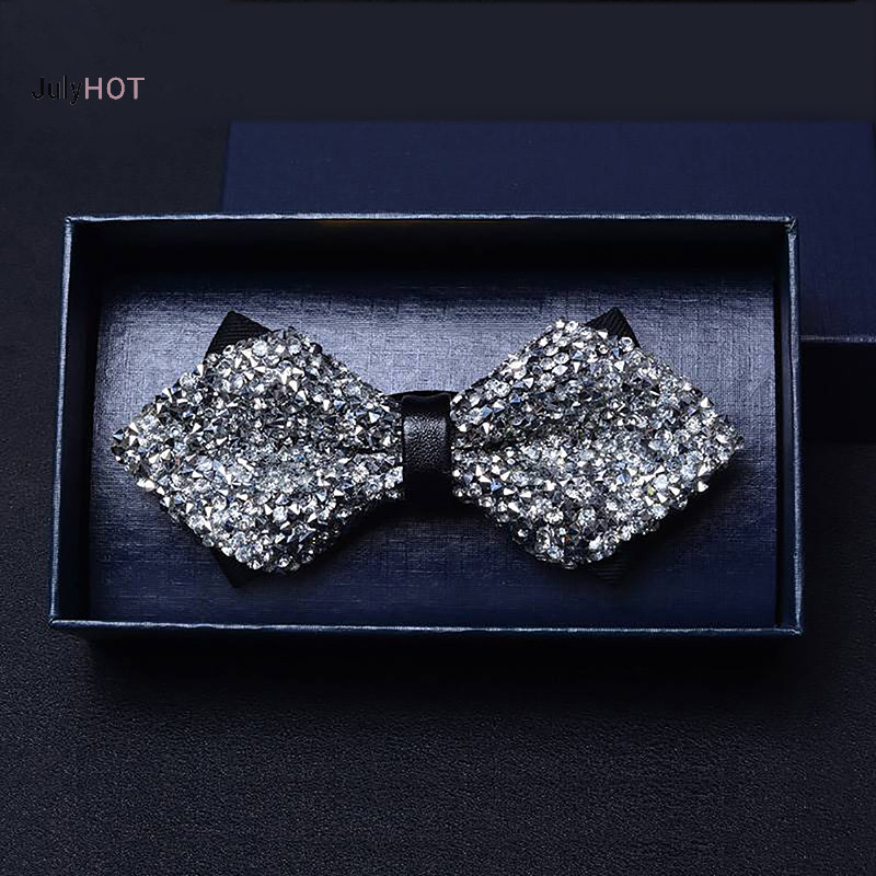 Julyhot Tinh Tế Kim Cương Giả Nơ Quý Ông Dây Buộc Dành Cho Nam Đính Kim Sa Lấp Lánh Thắt Nơ Thanh Lịch Nam Cưới Prom Tuxedo Phụ Kiện Quà Tặng Massivedeals